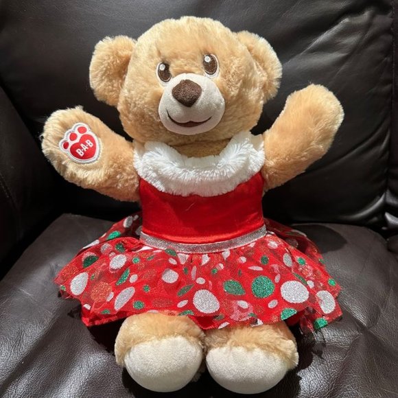 Build-A-Bear 16" Christmas Teddy Bear Plush Toy, Stuffed Animal Collectible - Picture 1 of 5